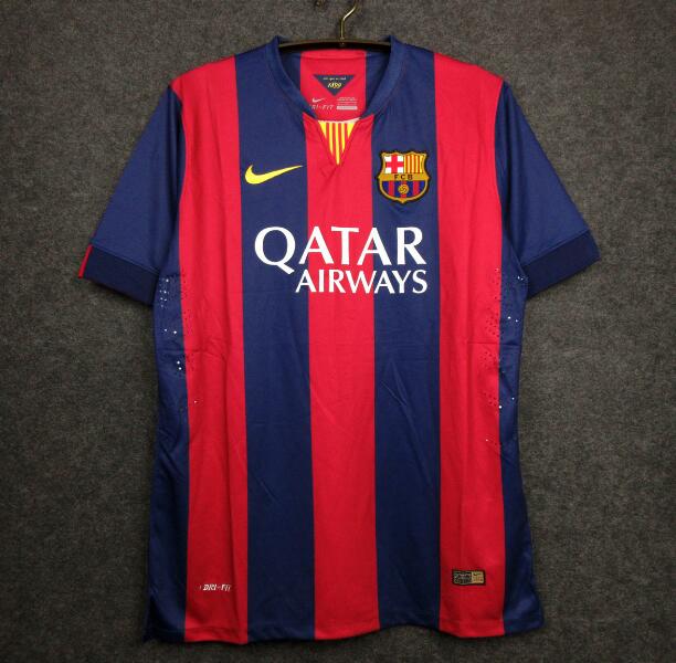 2014-15 Barcelona Retro Home Kit Soccer Jersey